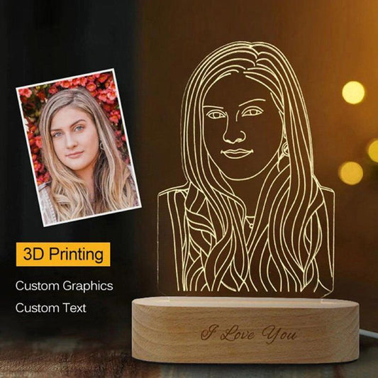 Individuelle 3D-Fotolampe – Geschenk für den Liebhaber