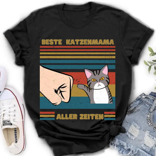 Beste Katzenmama aller Zeiten - Personalized Custom Unisex T-Shirt - Gifts For Cat Lovers