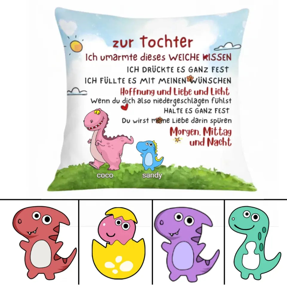 Personalisiertes Dinosaurierkissen für Zuhause