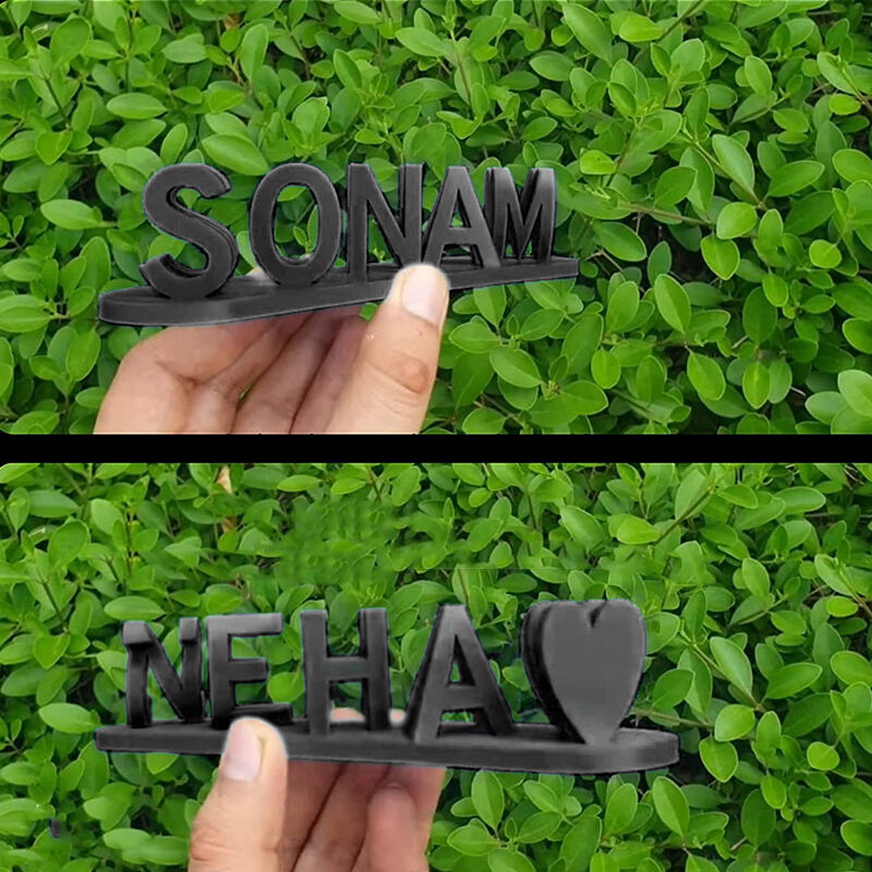 Dual Name Illusion Liebe 3D gedruckt als süße Geschenke