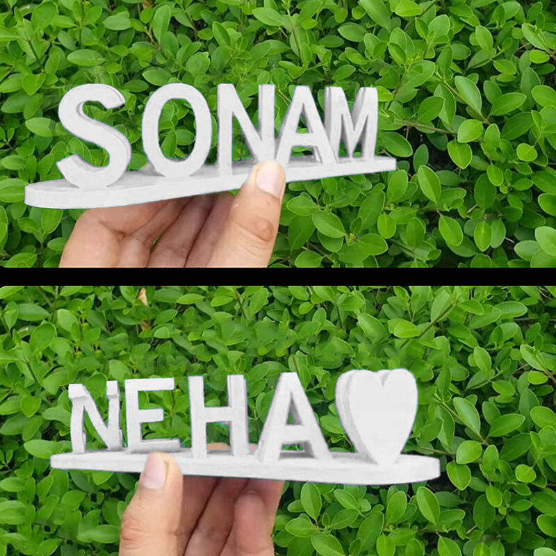 Dual Name Illusion Liebe 3D gedruckt als süße Geschenke